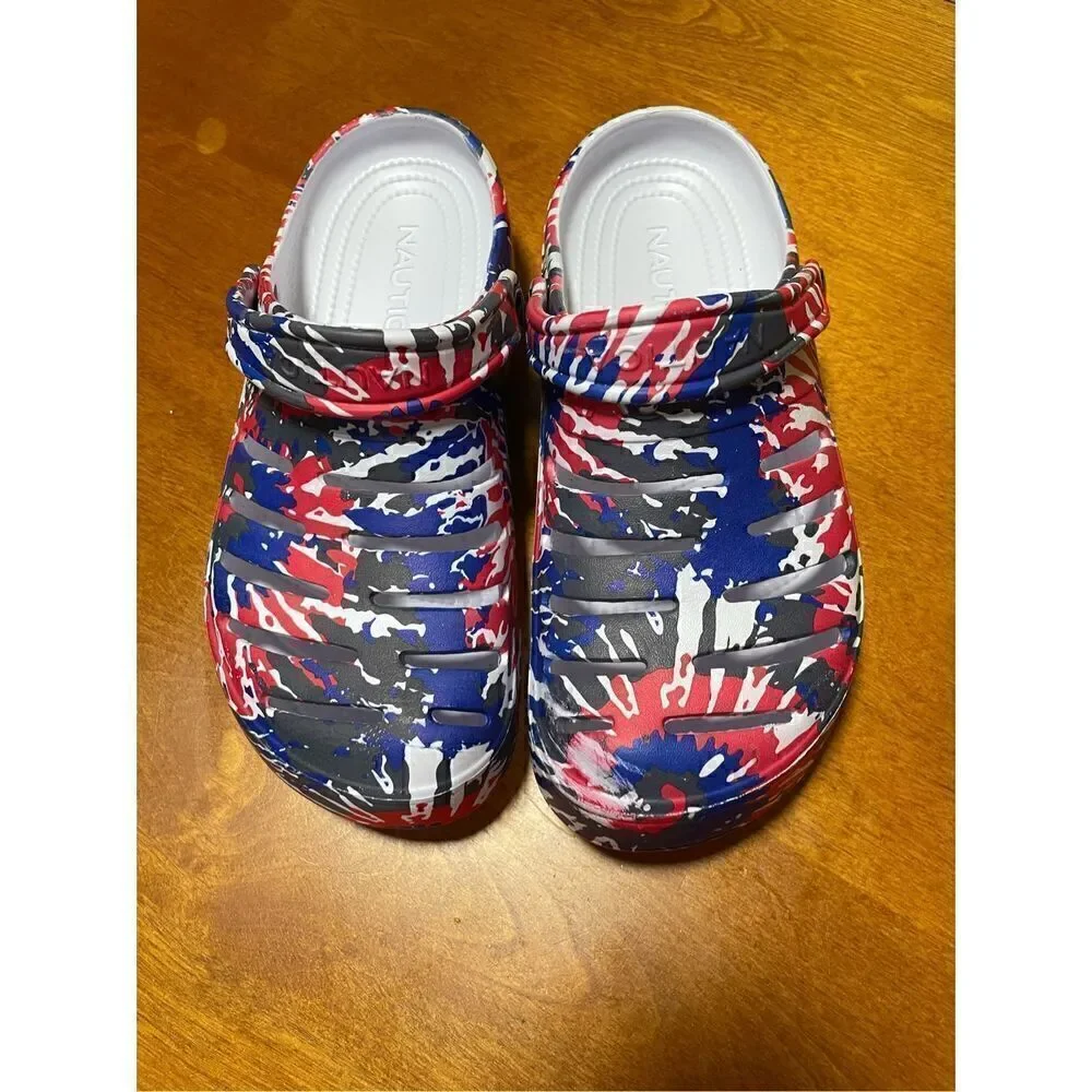 Nautica River Edge Tie-Dye clogs